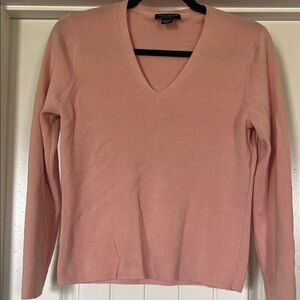 Ann Taylor Soft Pink V-Neck Sweater
